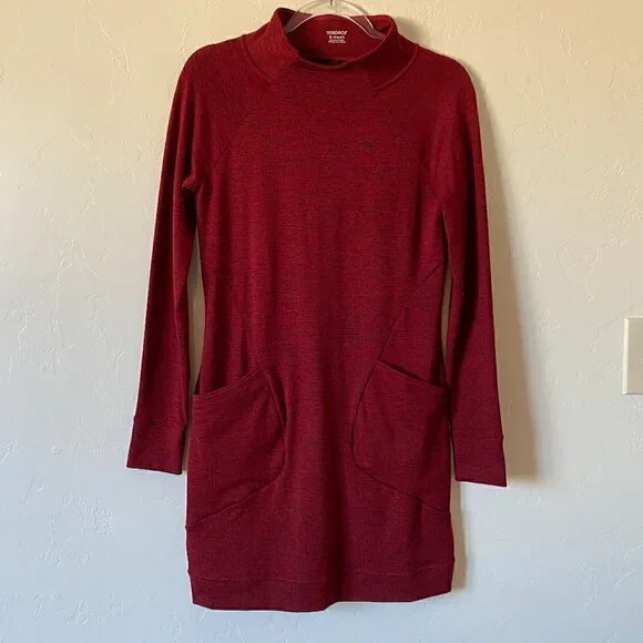 Toad & Co Intermezzo Long Sleeve Dress Red Marl Size XS - Picture 2 of 8